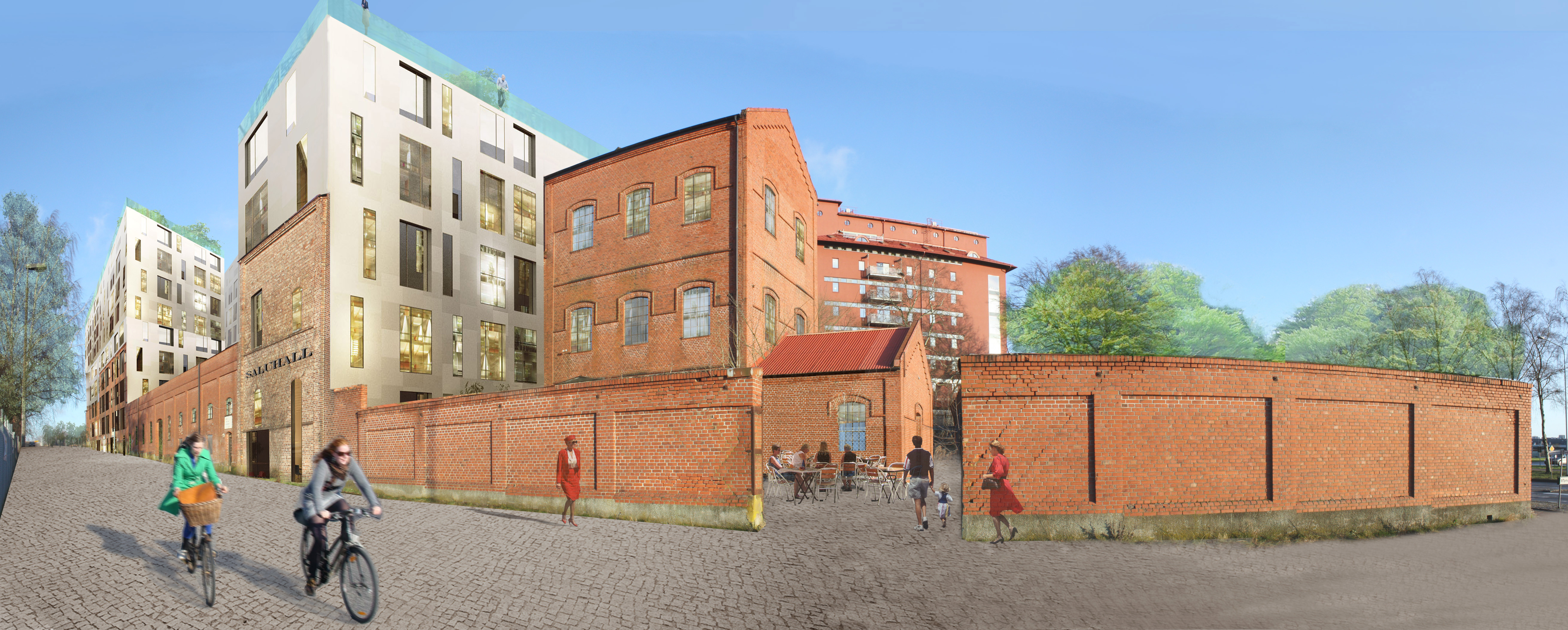 Visionsskiss p&aring; hur Spritfabriken kan omvandlas.